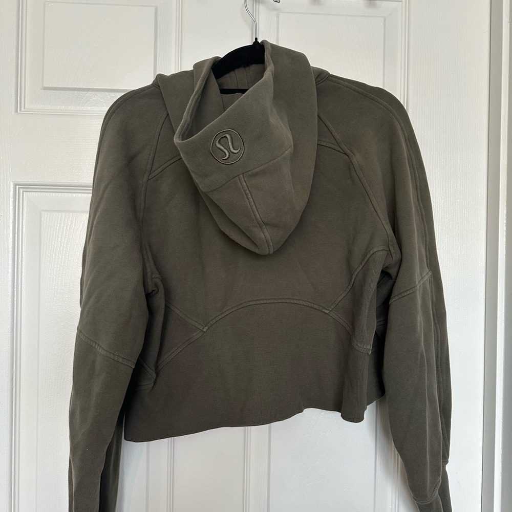 A95 Lululemon Athletica Green Sweatshirt Hoodie Scuba full zip sz xs /s - Picture 7 of 7